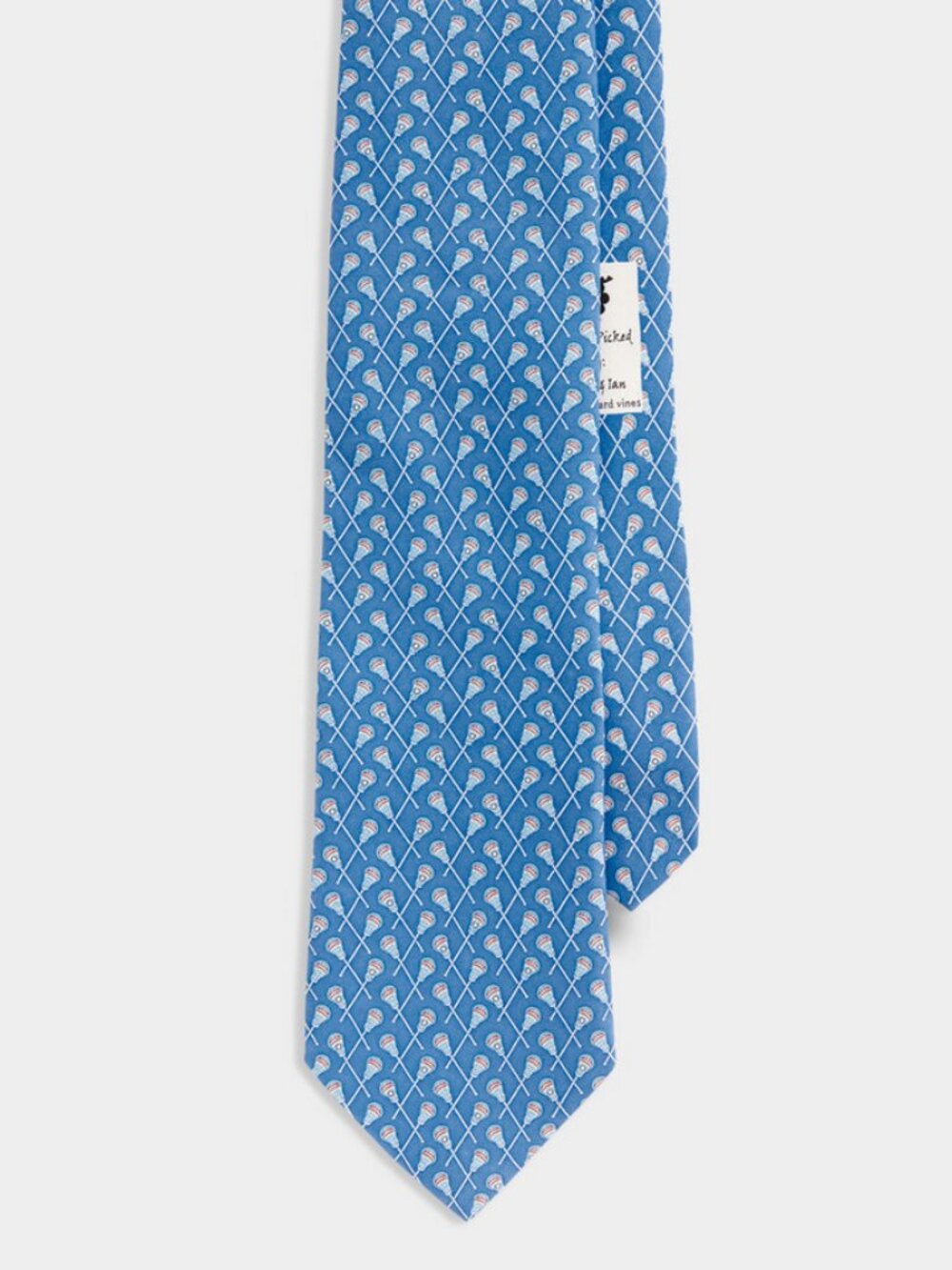 Vineyard Vines Boys Lacrosse Silk Tie Royal Blue